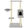 Cat Tree with Sisal Scratching Posts Light Grey 95 cm