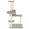Cat Tree with Sisal Scratching Posts Light Grey 95 cm