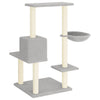 Cat Tree with Sisal Scratching Posts Light Grey 95 cm