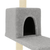 Cat Tree with Sisal Scratching Posts Light Grey 95 cm