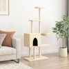 Cat Tree with Sisal Scratching Posts Cream 145 cm