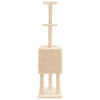 Cat Tree with Sisal Scratching Posts Cream 145 cm