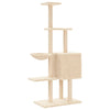 Cat Tree with Sisal Scratching Posts Cream 145 cm