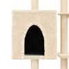 Cat Tree with Sisal Scratching Posts Cream 145 cm