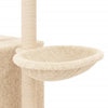 Cat Tree with Sisal Scratching Posts Cream 145 cm