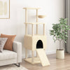 Cat Tree with Sisal Scratching Posts Cream 153 cm