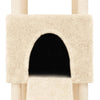 Cat Tree with Sisal Scratching Posts Cream 153 cm