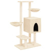 Cat Tree with Sisal Scratching Posts Cream 117 cm