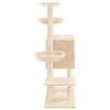 Cat Tree with Sisal Scratching Posts Cream 117 cm