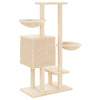 Cat Tree with Sisal Scratching Posts Cream 117 cm
