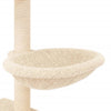 Cat Tree with Sisal Scratching Posts Cream 117 cm