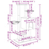Cat Tree with Sisal Scratching Posts Cream 117 cm