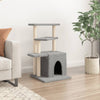 Cat Tree with Sisal Scratching Posts Light Grey 83.5 cm