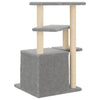Cat Tree with Sisal Scratching Posts Light Grey 83.5 cm