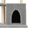 Cat Tree with Sisal Scratching Posts Light Grey 83.5 cm