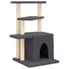 Cat Tree with Sisal Scratching Posts Dark Grey 83.5 cm