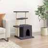 Cat Tree with Sisal Scratching Posts Dark Grey 83.5 cm