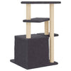 Cat Tree with Sisal Scratching Posts Dark Grey 83.5 cm