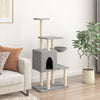 Cat Tree with Sisal Scratching Posts Light Grey 131 cm