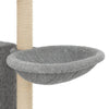 Cat Tree with Sisal Scratching Posts Light Grey 131 cm