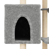 Cat Tree with Sisal Scratching Posts Light Grey 131 cm