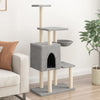 Cat Tree with Sisal Scratching Posts Light Grey 131 cm