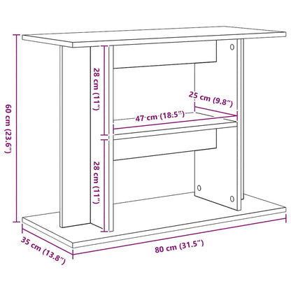 Aquarium Stand Sonoma Oak 80x35x60 cm Engineered Wood
