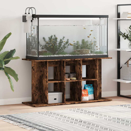 Aquarium Stand Smoked Oak 120x40x60 cm Engineered Wood