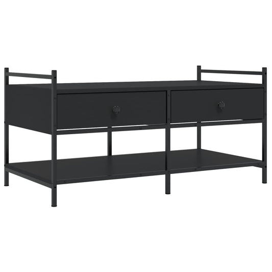 Coffee Table Black 99x50x50 cm Engineered Wood