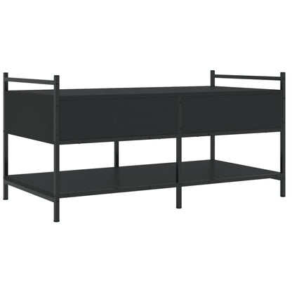Coffee Table Black 99x50x50 cm Engineered Wood