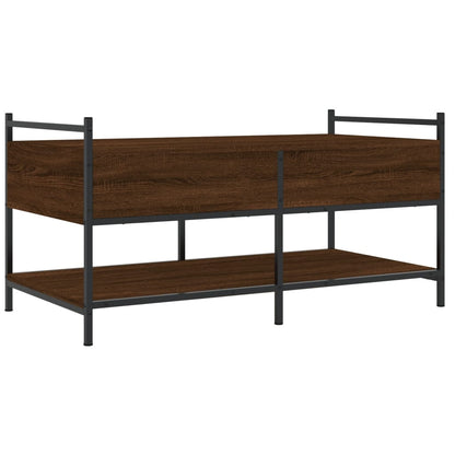 Coffee Table Brown Oak 99x50x50 cm Engineered Wood