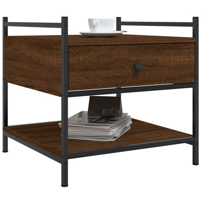 Coffee Table Brown Oak 50x50x50 cm Engineered Wood