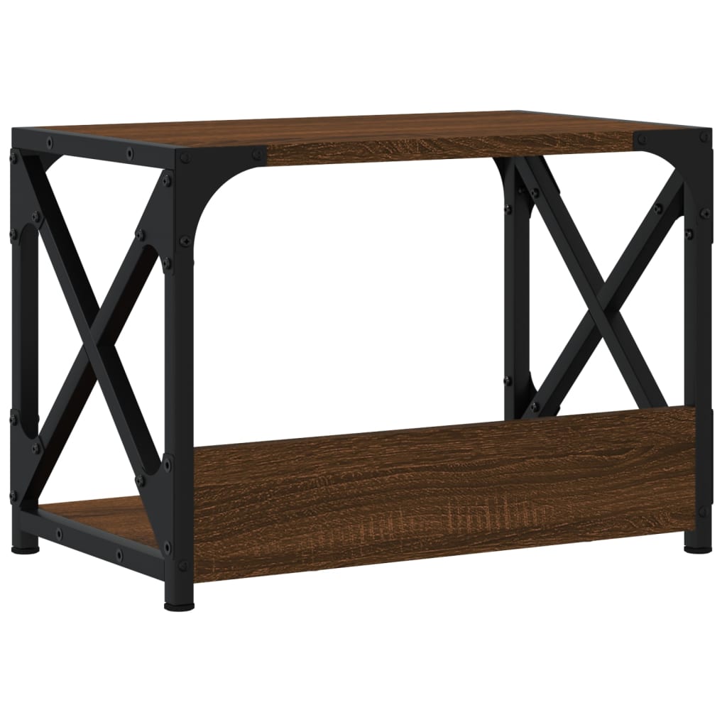 Printer Stand 2-Tier Brown Oak 44x26x31.5 cm Engineered Wood