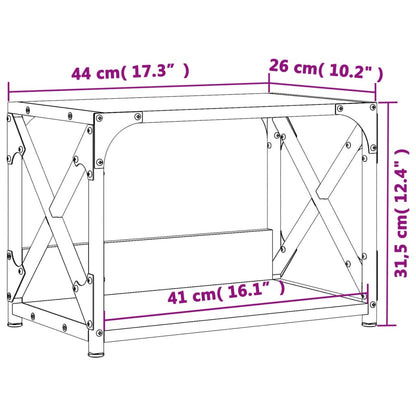 Printer Stand 2-Tier Brown Oak 44x26x31.5 cm Engineered Wood