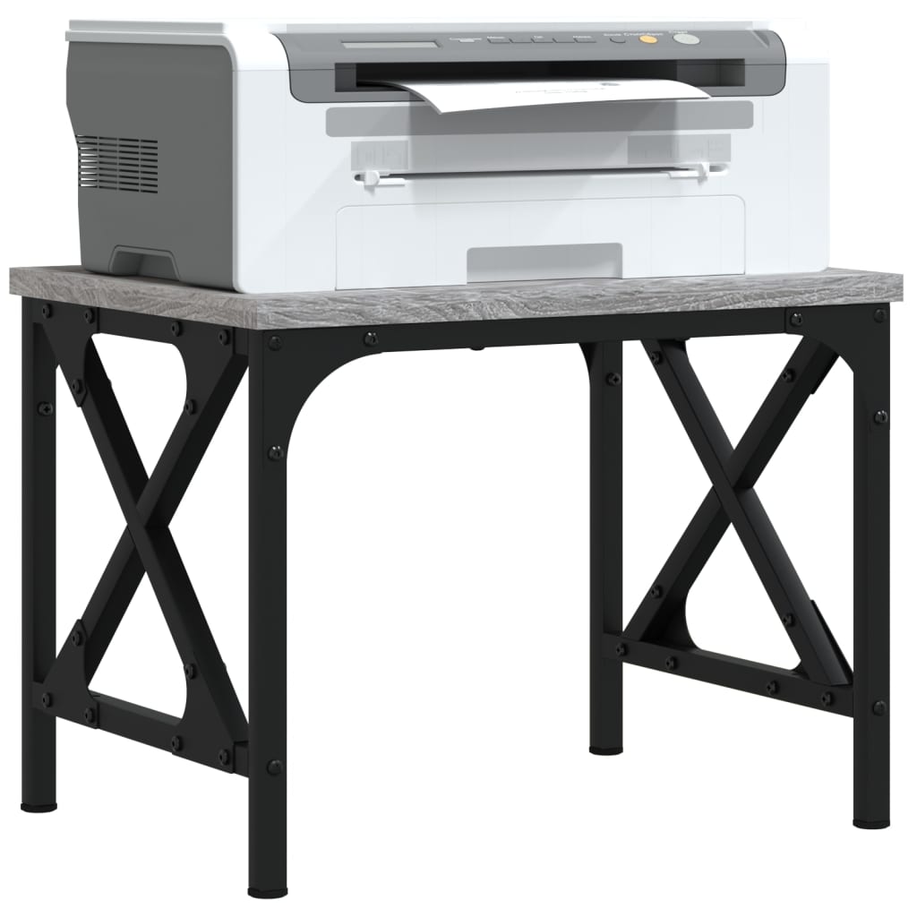 Printer Stand Grey Sonoma 40x30x31 cm Engineered Wood