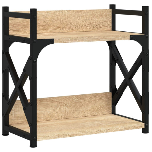 Printer Stand 2-Tier Sonoma Oak 40x20x40 cm Engineered Wood