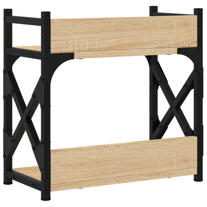 Printer Stand 2-Tier Sonoma Oak 40x20x40 cm Engineered Wood
