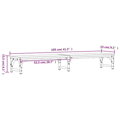 Monitor Stand Sonoma Oak 105x23x15.5 cm Engineered Wood