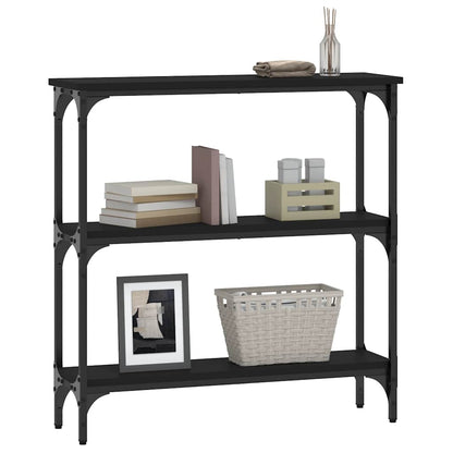 Console Table Black 75x22.5x75 cm Engineered Wood
