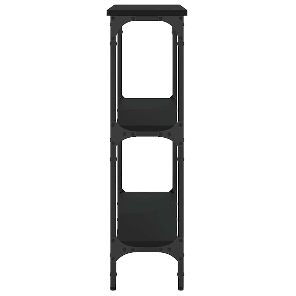 Console Table Black 75x22.5x75 cm Engineered Wood