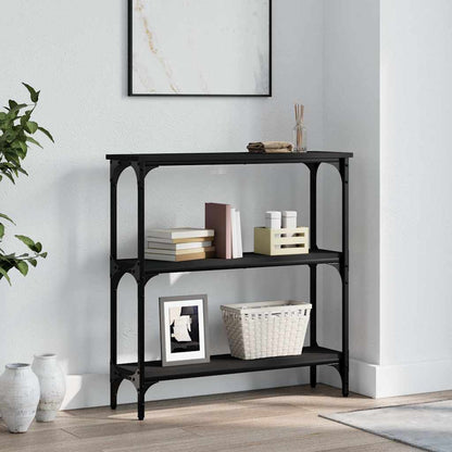 Console Table Black 75x22.5x75 cm Engineered Wood