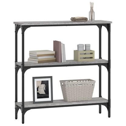 Console Table Grey Sonoma 75x22.5x75 cm Engineered Wood