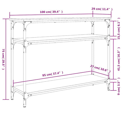 Console Table | Black | Engineered wood and metal | Narrow
