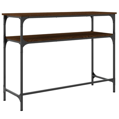 Console Table Brown Oak 100x35.5x75 cm Engineered Wood