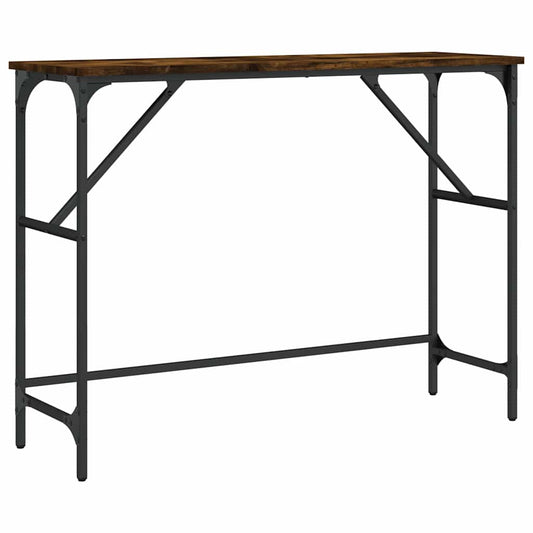 Console Table Smoked Oak 100x32x75 cm Engineered Wood