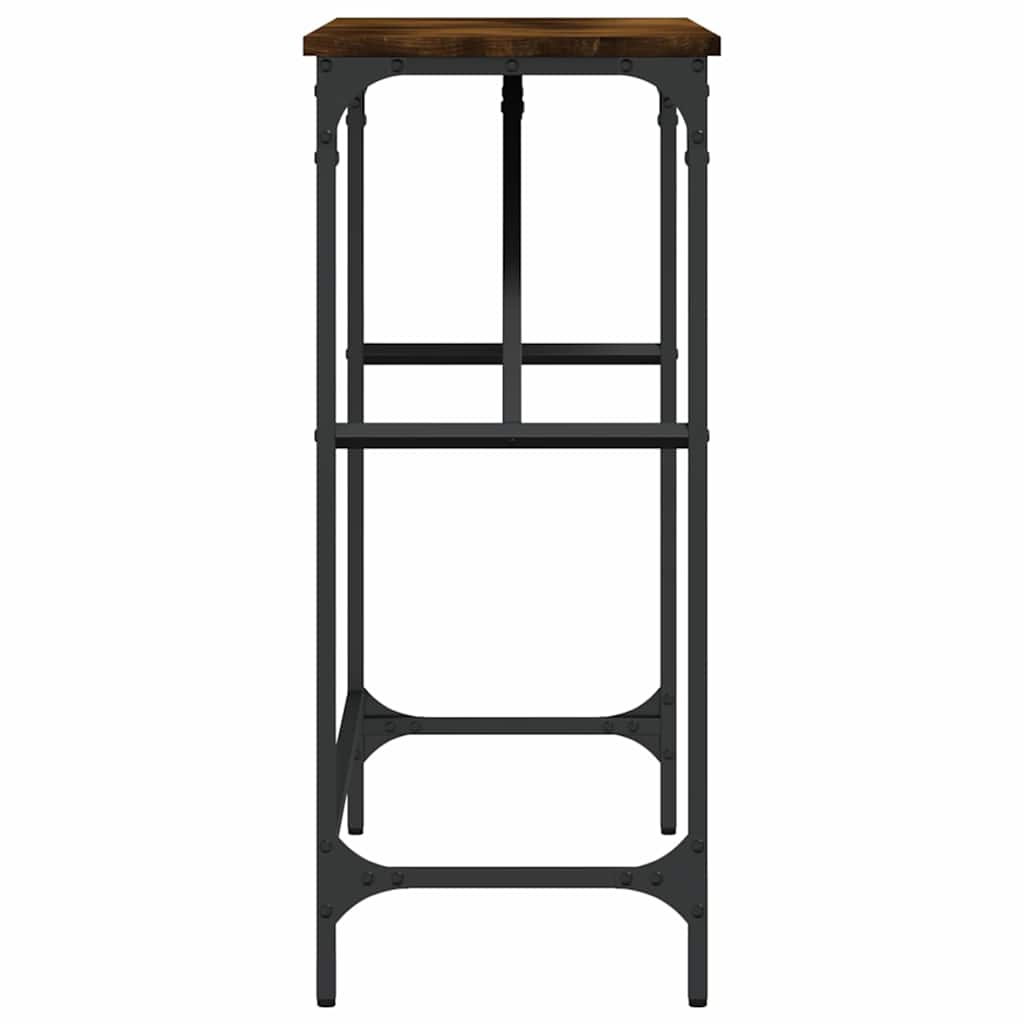 Console Table Smoked Oak 100x32x75 cm Engineered Wood