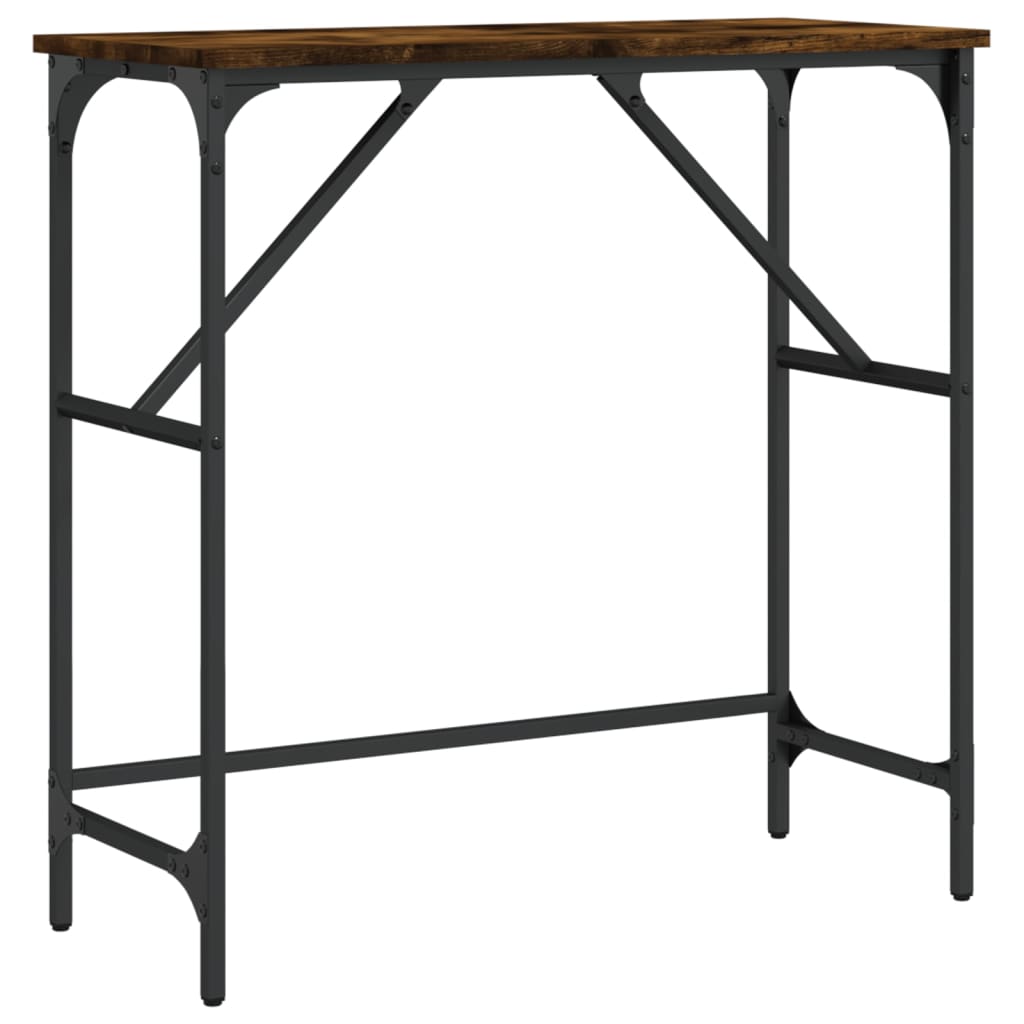 Console Table Smoked Oak 75x32x75 cm Engineered Wood