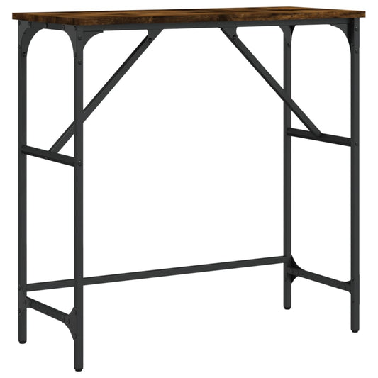 Console Table Smoked Oak 75x32x75 cm Engineered Wood