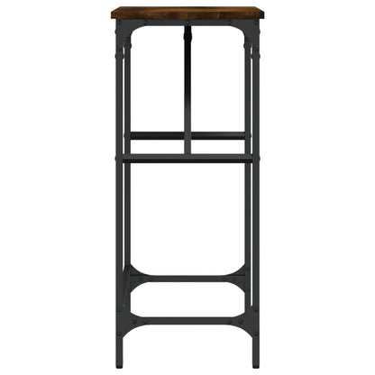 Console Table Smoked Oak 75x32x75 cm Engineered Wood