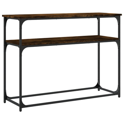 Console Table Smoked Oak 100x35.5x75 cm Engineered Wood